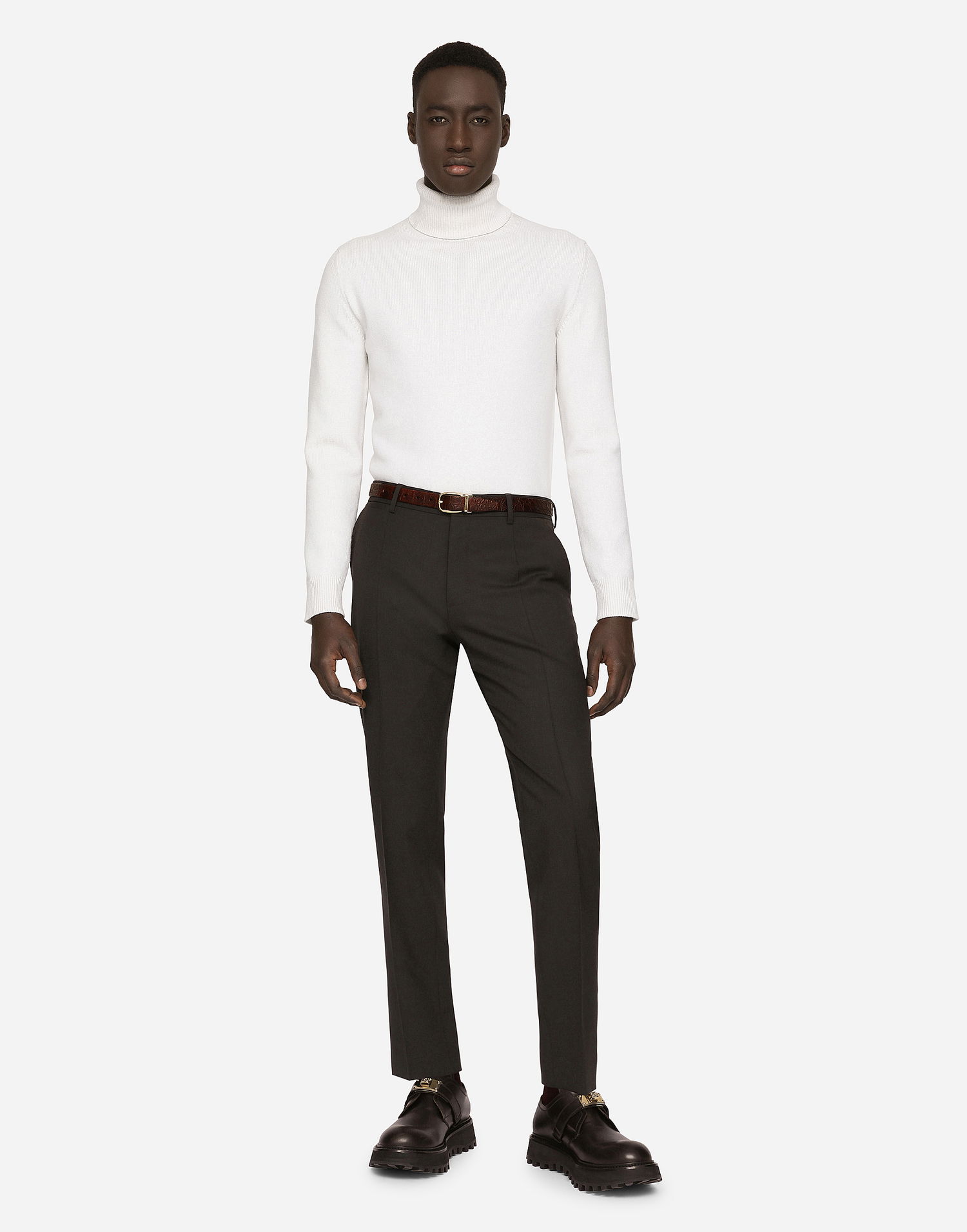 Sveter Dolce & Gabbana Dolce & Gabbana Virgin Wool Turtleneck Sweater Biela | GXB00TJAVZQW0001, 1