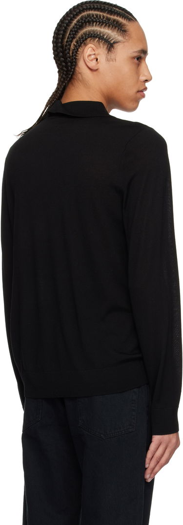 Sveter Paul Smith Paul Smith Merino Wool Knitted Long Sleeve Polo Čierna | M1R-241Z-P02093-79, 2