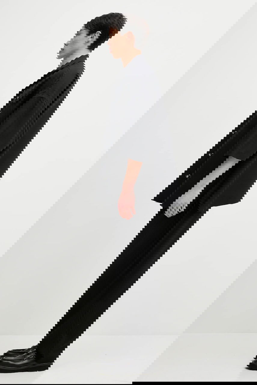 Košeľa Rick Owens Magnum Tommy Relaxed Fit Camp Collar Shirt with Chest Pockets Čierna | DU01E3290.NR, 1