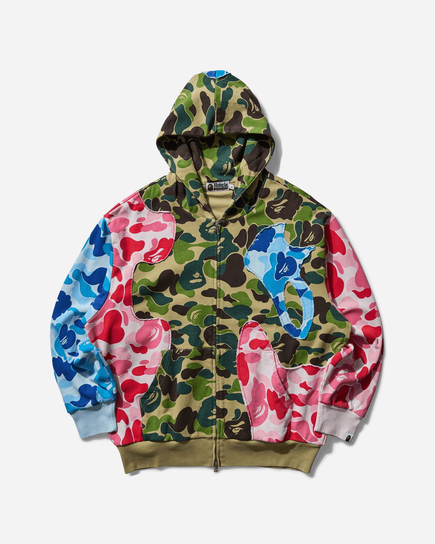Mikina BAPE ABC Camo Patchwork Zip Hoodie Rôznofarebný | 1L30115307 MULTI, 1