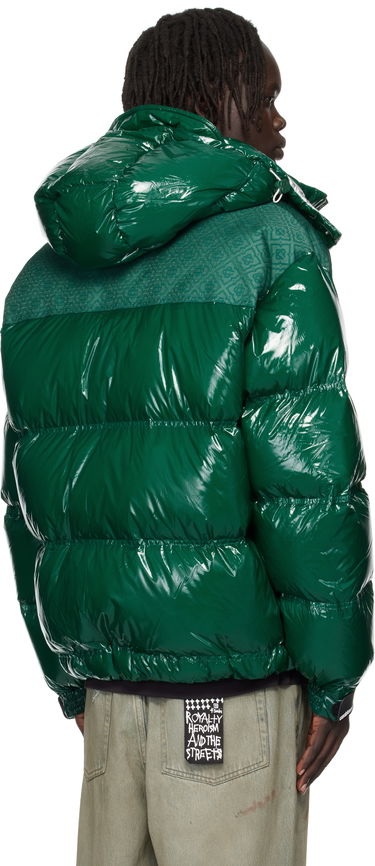 Prešívaná bunda Casablanca Shiny Hooded Puffer Jacket Zelené | MPF25-OT-197-01, 4