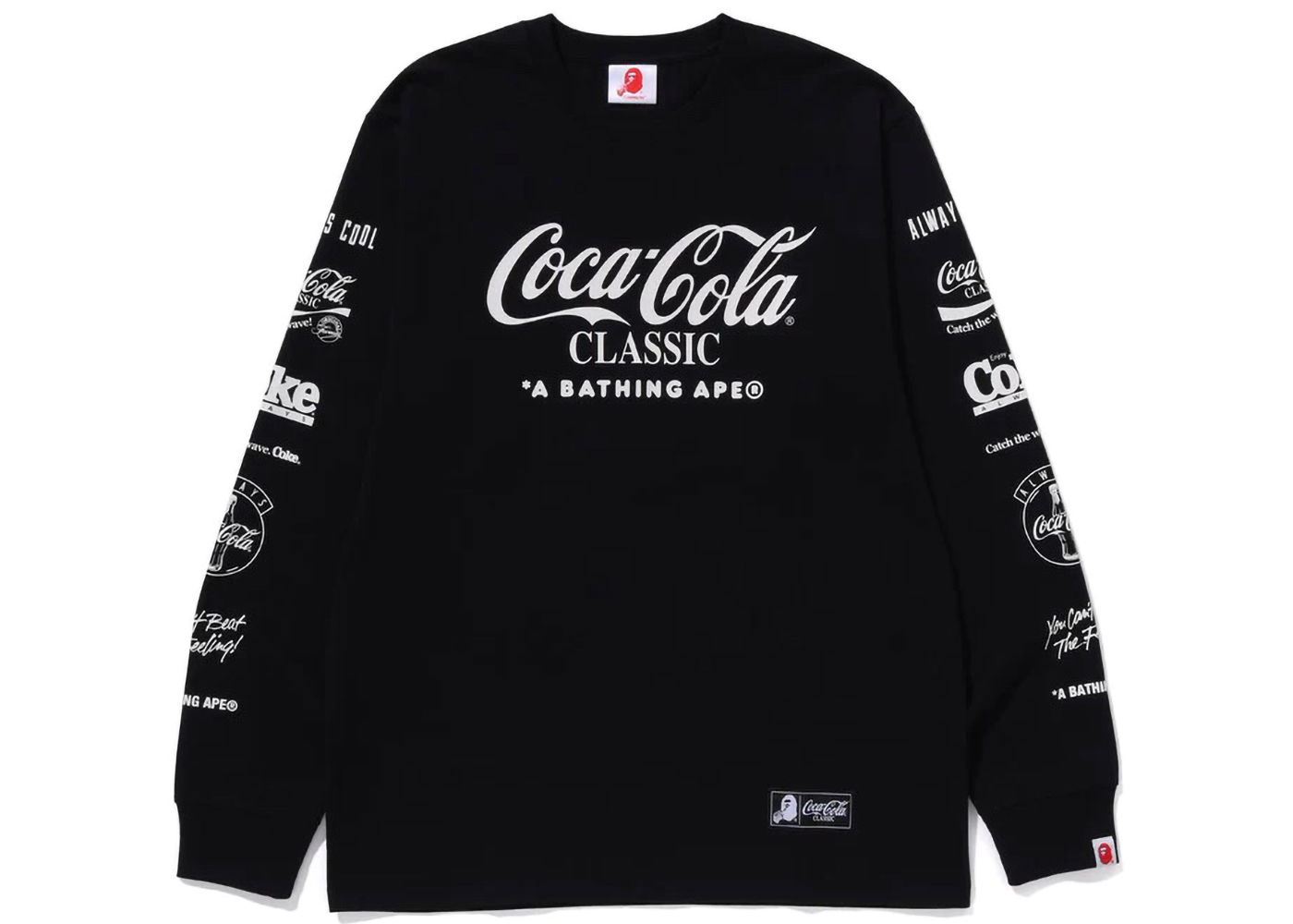 Tričko BAPE BAPE x Coca-Cola Milo L/S Tee Black Čierna | 2J73-111-901, 0