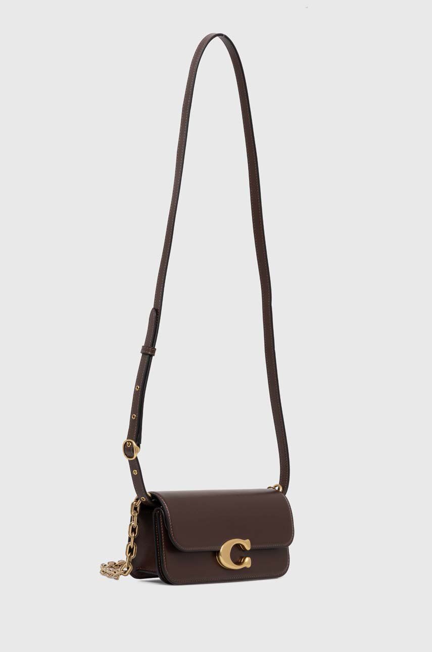 Taška cez rameno Coach Leather Shoulder Bag Čierna | CP120, 1