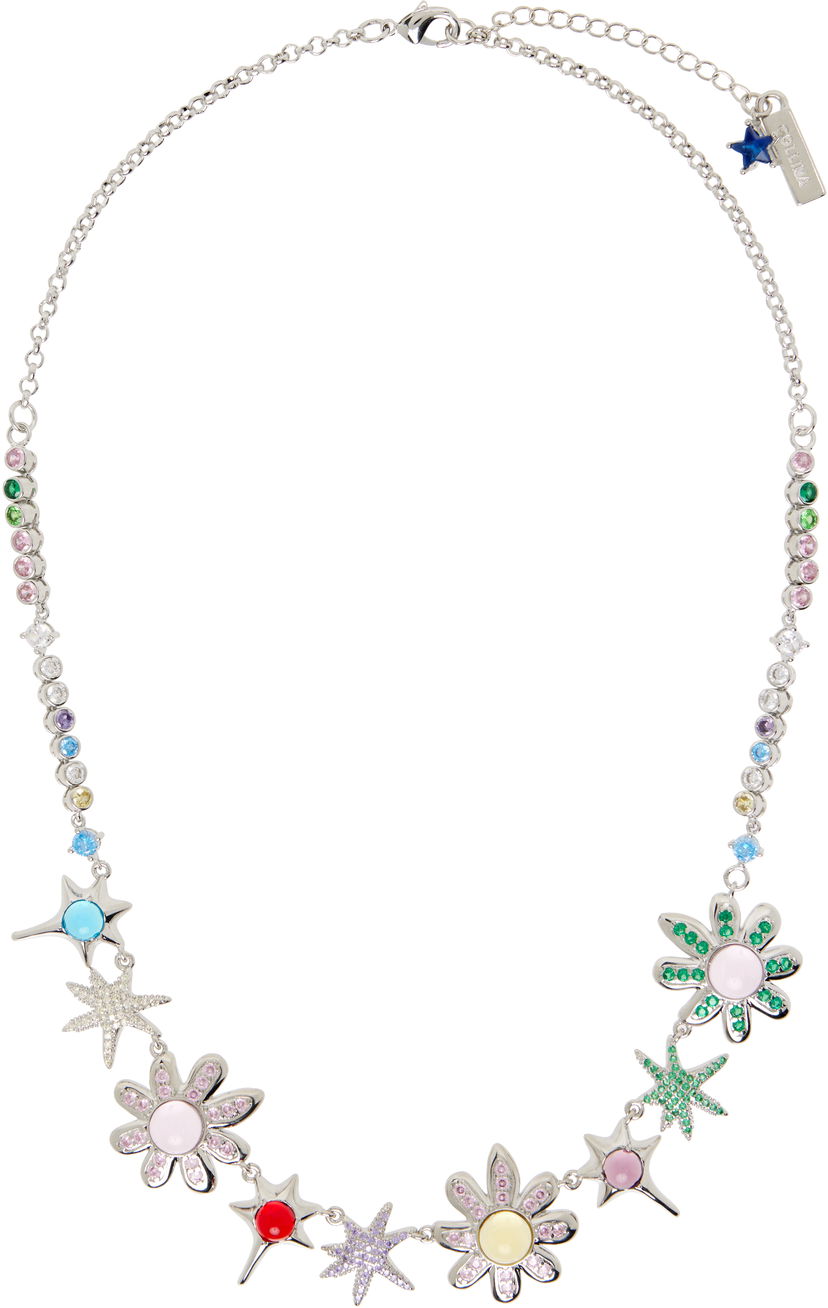 Náhrdelník Collina Strada Meadow Multi-Color Gemstone Floral and Star Charm Necklace Rôznofarebný | XX1091