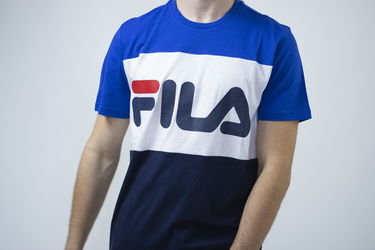 Tričko FILA Color Block T-Shirt Modrá | 681244-A436, 3