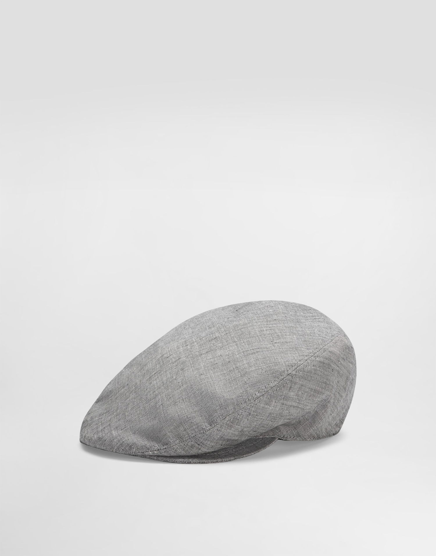 Šiltovka Dolce & Gabbana Dolce & Gabbana Washed Linen Canvas Flat Cap Šedá | GH587AFU4MFS8290, 0
