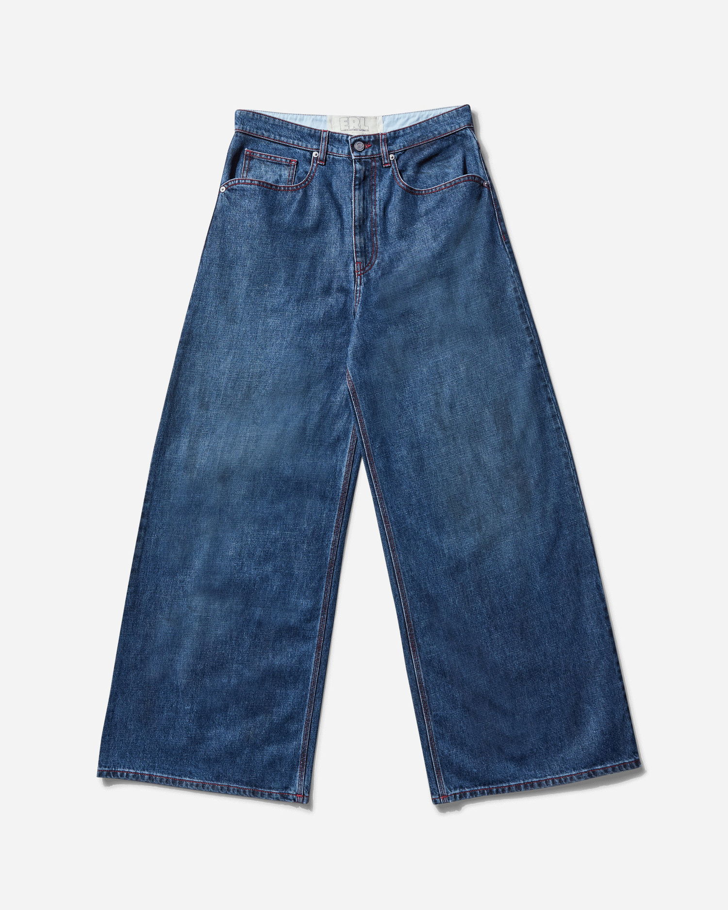 Džínsy ERL Baggy Indiana Distressed Jeans Modrá | ERL10P013 1, 0
