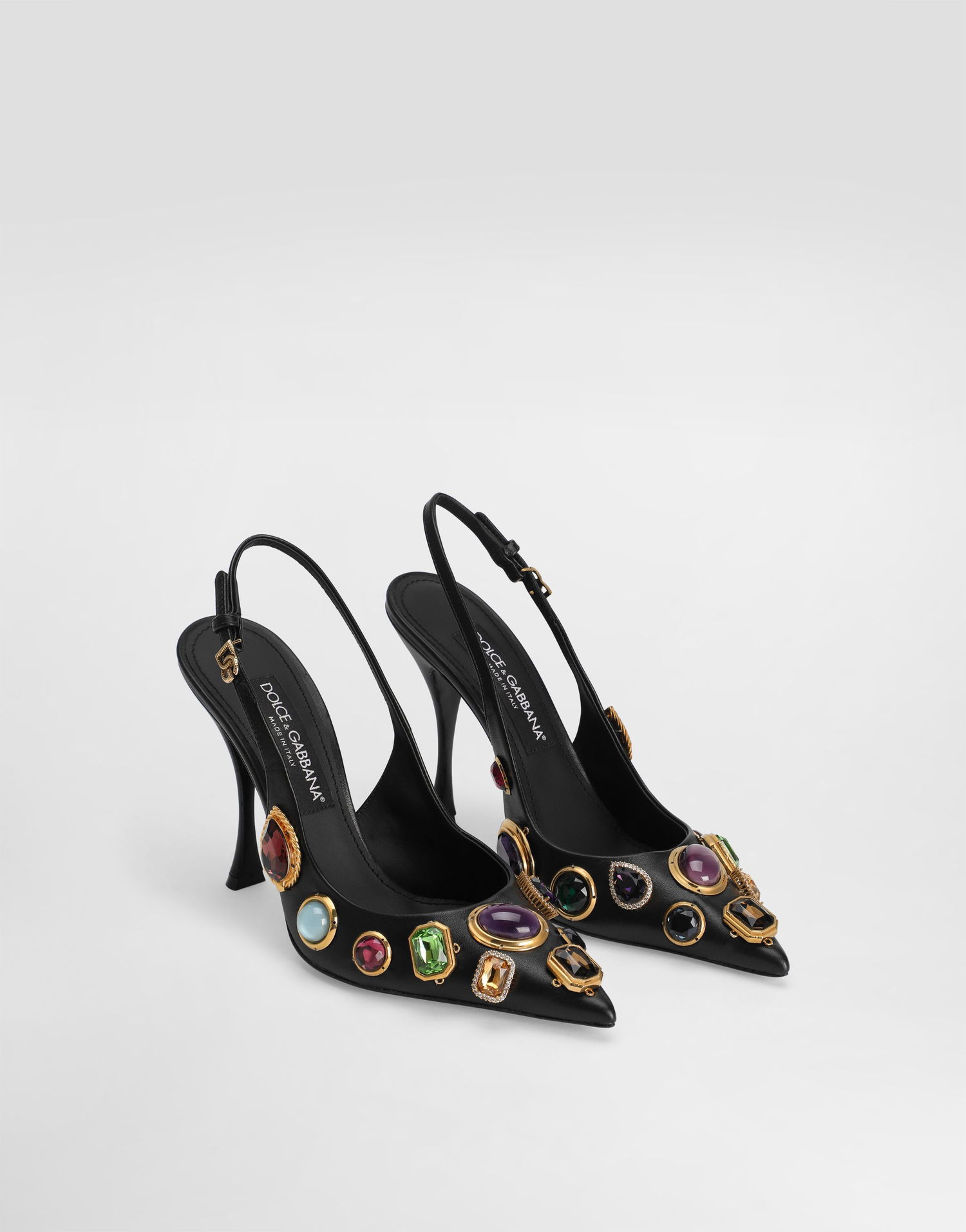 Doplnky Dolce & Gabbana Dolce & Gabbana Slingbacks With Jewels Čierna | CG0970AP4638S574, 1