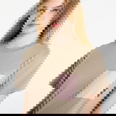 Tričko Horsefeathers Pyper Top T-shirt with contrasting pocket Béžová | SW957A, 1