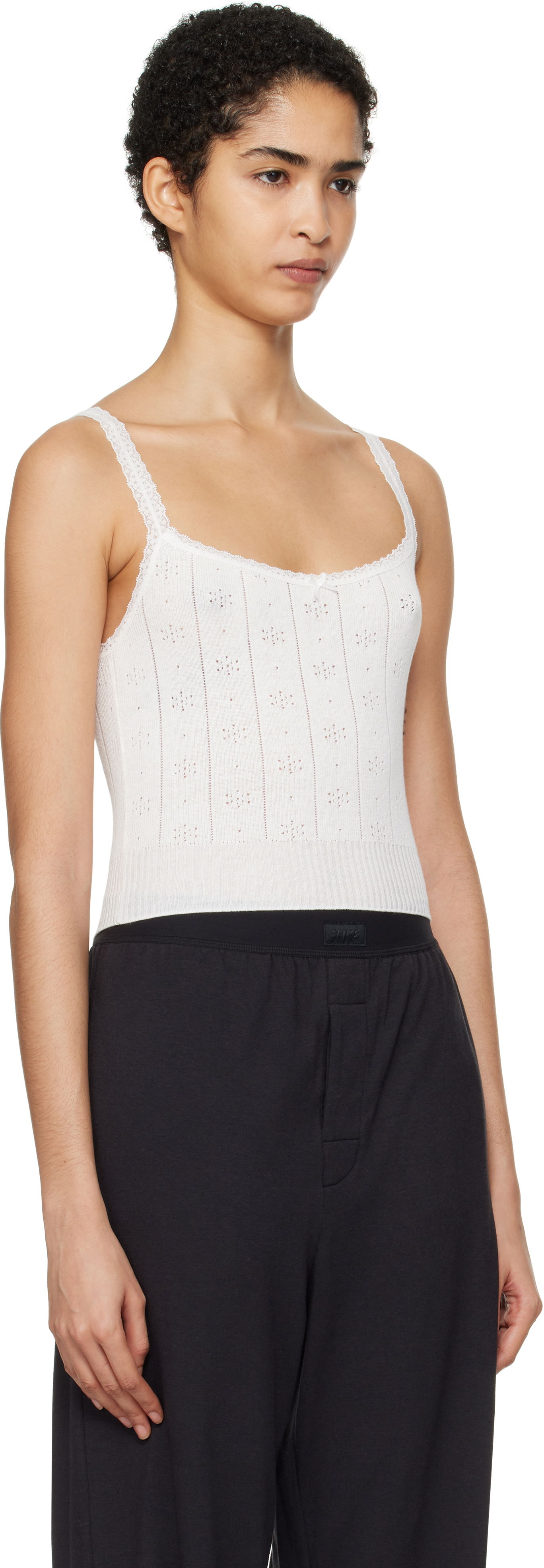 Tielko SKIMS Sweater Camisole Biela | SL-CAM-6485W, 1