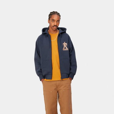 Bunda Carhartt WIP Hooded Built Sweat Jacket Navy | I032469_01_XX, 1