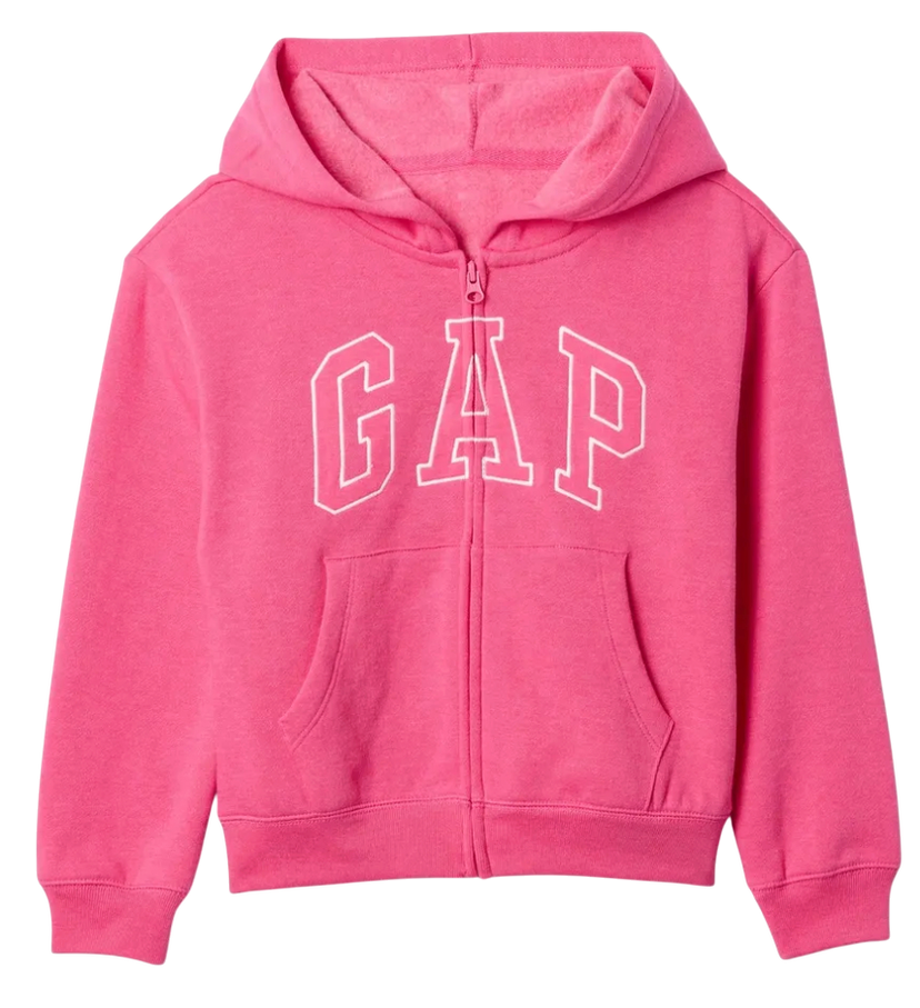 Mikina GAP Full-Zip Logo Hoodie Ružová | 590786-01