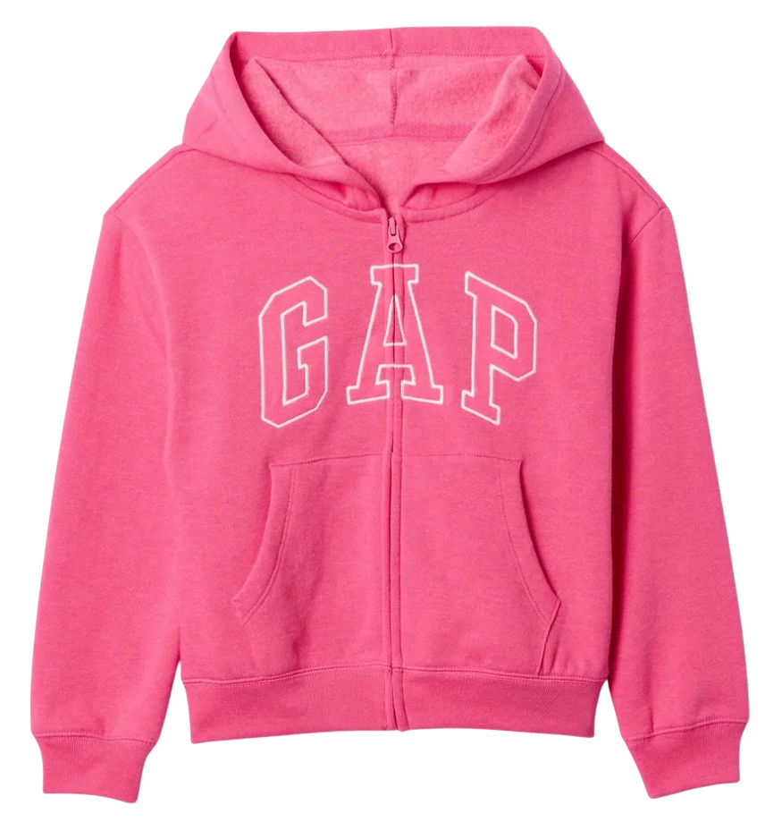 Mikina GAP Full-Zip Logo Hoodie Ružová | 590786-01, 0