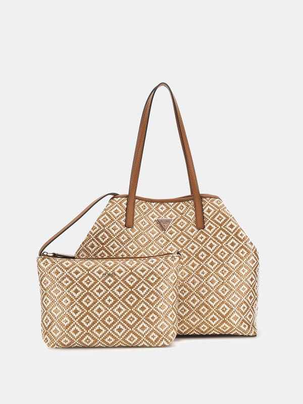 Kabelka GUESS Vikky Raffia Shopper Béžová | HWWR9318290