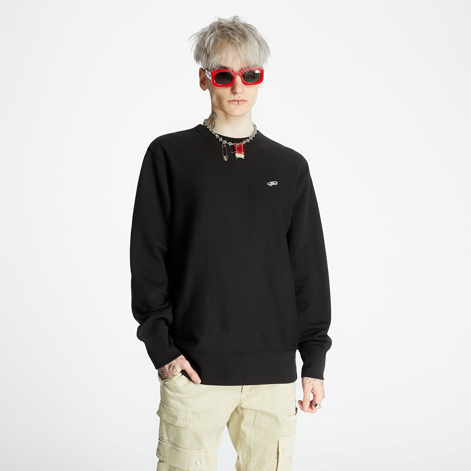 Mikina Vans Vault OG Crew Fleece Čierna | VN0A5FFCBLK1, 0