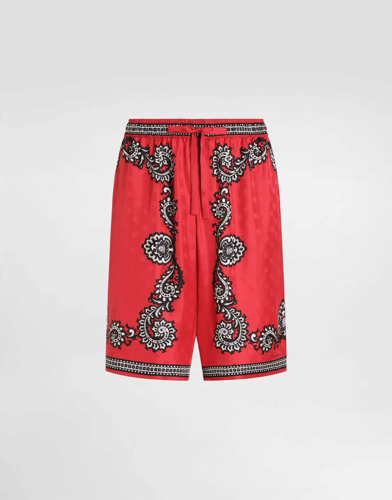 Šortky Dolce & Gabbana Dolce & Gabbana Bandanna-Print Silk Shorts Červená | GV37ATGI926HR5IJ, 0