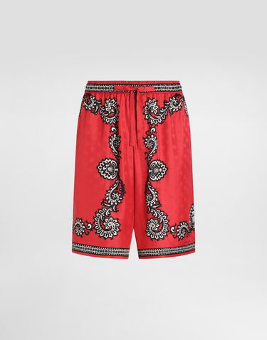 Šortky Dolce & Gabbana Dolce & Gabbana Bandanna-Print Silk Shorts Červená | GV37ATGI926HR5IJ, 0