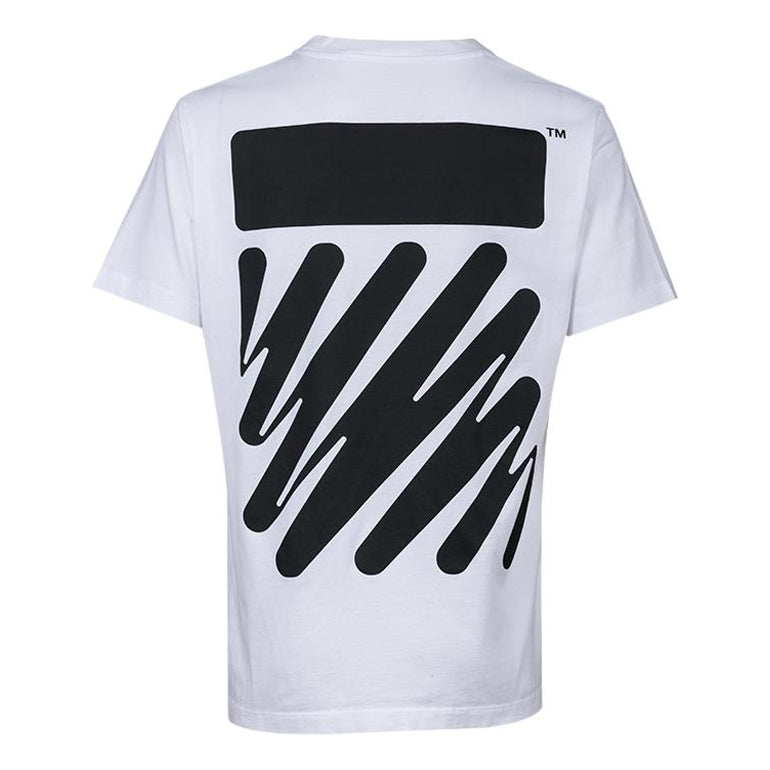 Tričko Off-White Zebra Print Cotton T-Shirt Biela | OMAA027S22JER0100110, 0