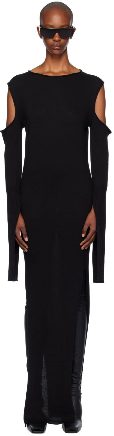 Šaty Rick Owens Rick Owens Porterville Cape Sleeve Maxi Dress Čierna | RP02D3610 M, 0