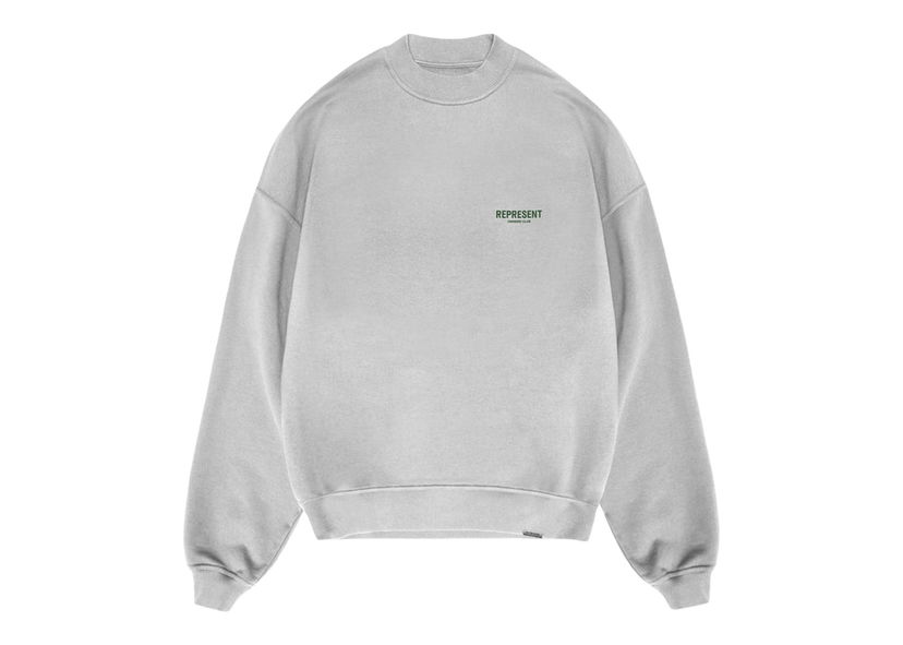 Sveter Represent Clo Represent Owner's Club Sweater Ash Grey/Racing Green Šedá | M04159-158