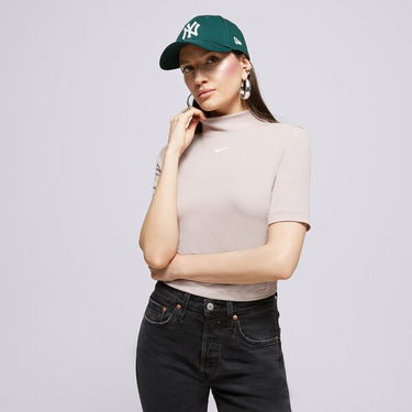 Tričko Nike W Nsw Essntl Rib Mock Ss Top Béžová | DV7958-272, 0