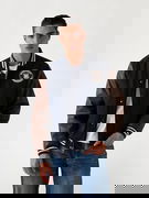 Navy Blue Twill College Jacket