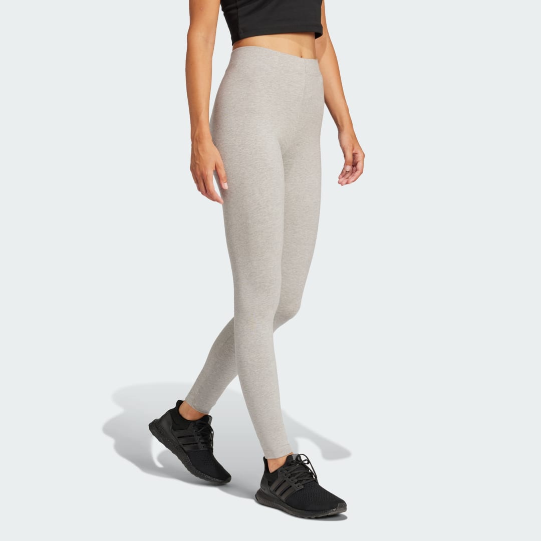 Legíny adidas Performance Essentials Linear Cotton Leggings Šedá | JD3151, 1