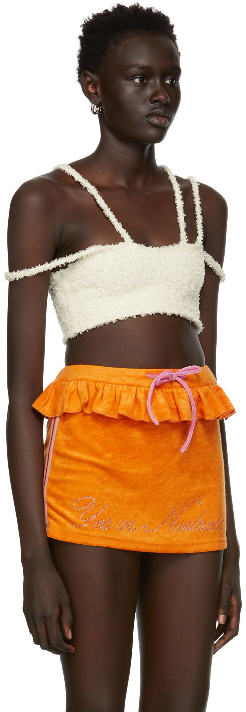 Tielko GUIZIO Guizio Bouclé Strap Tank Top Oranžová | DGS21K820, 1