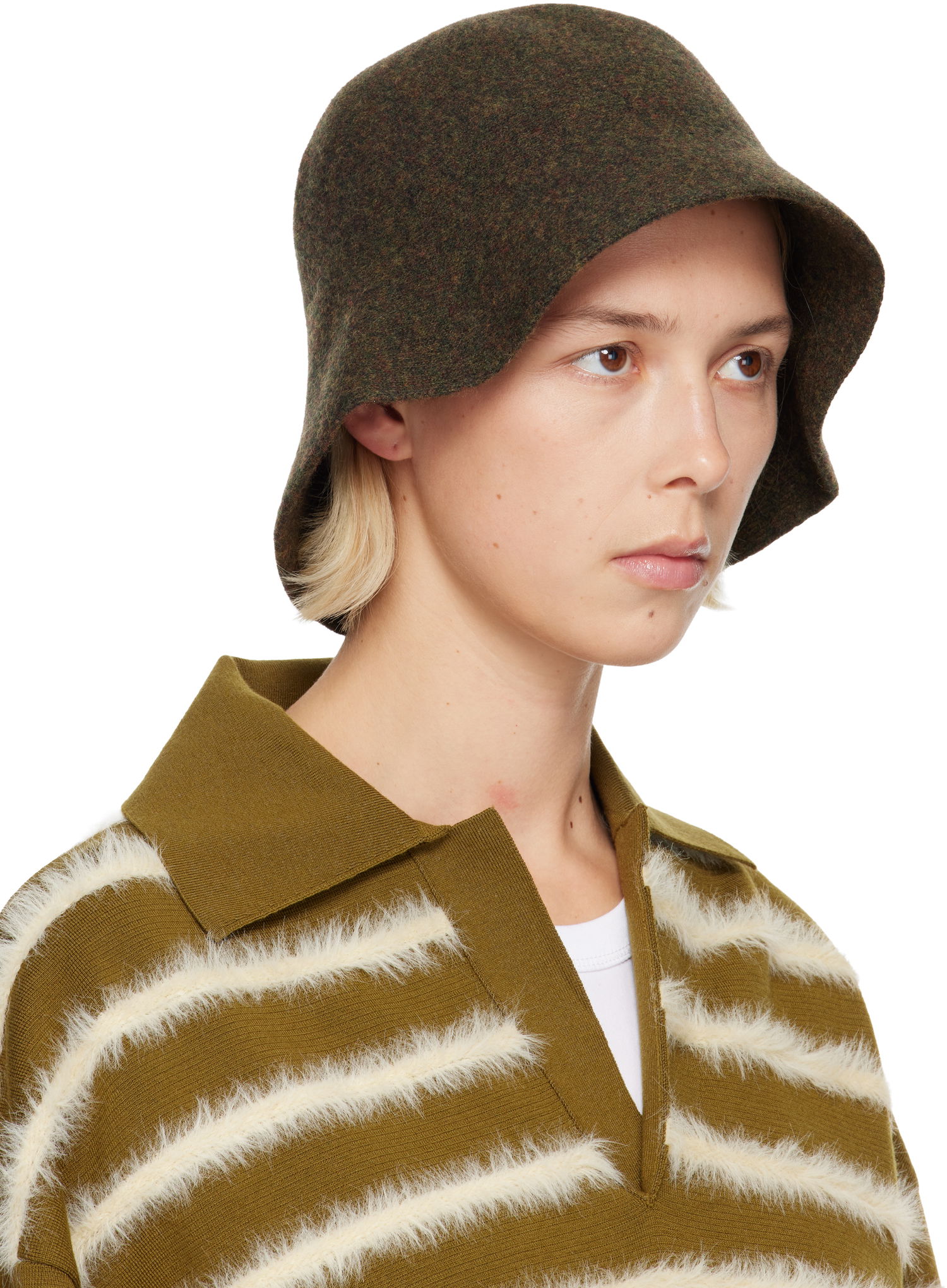 Klobúk A.P.C. Felted Cloche Bucket Hat Zelené | WOASQ-M24111, 1