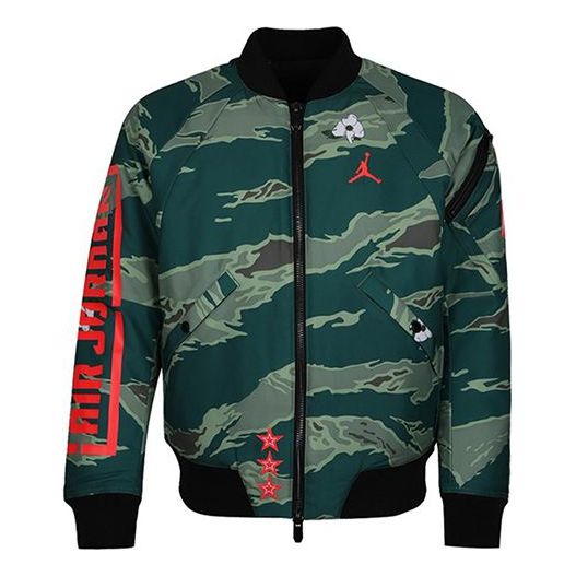 Bomber bunda Jordan Jordan City Of Flight Bomber Jacket Zelené | AT9006-010