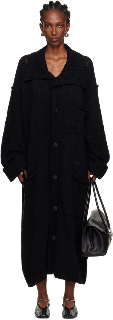 Sveter Yohji Yamamoto Yohji Yamamoto Plain Stitch Pocket Long Cardigan Čierna | HL-K78-091, 0