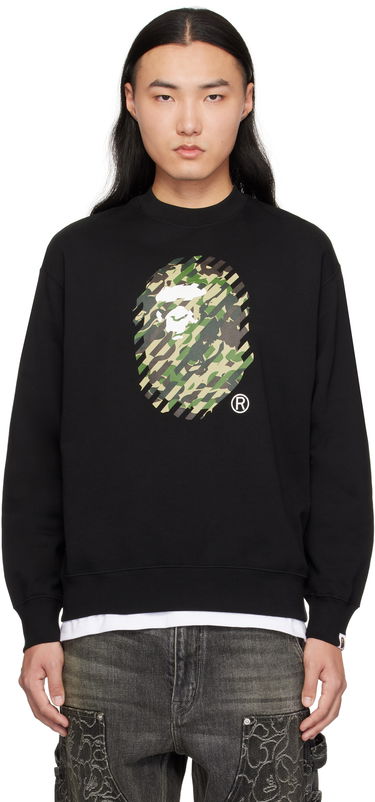 Mikina BAPE ABC Camo Ape Head Sweatshirt Čierna | 001SWK801305M, 0