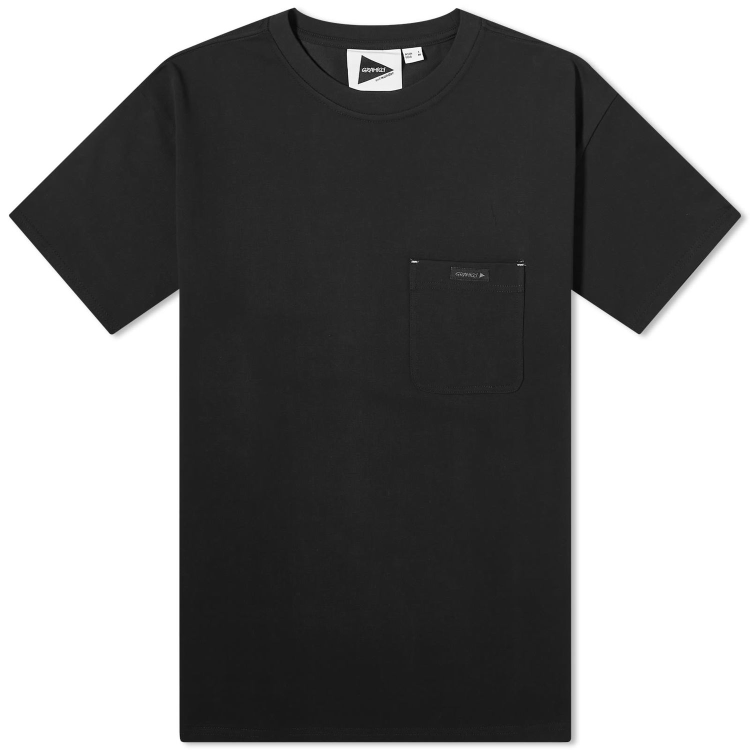 Tričko GRAMICCI Pocket Tee by Gramicci x And Wander Čierna | GUT4-S3007-BLK, 0