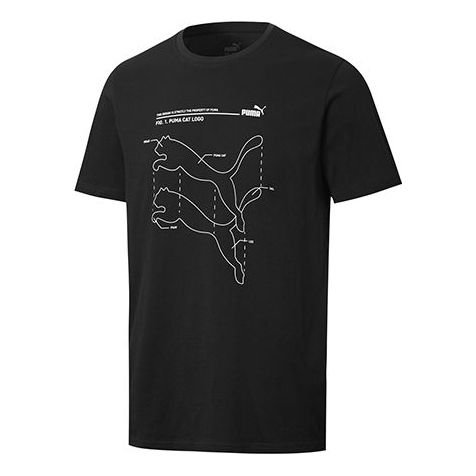 Tričko Puma Puma Cat Logo Graphic Tee Čierna | 587581-01