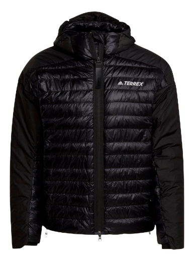Prešívaná bunda adidas Performance Terrex MYSHELTER Down Hooded Jacket Čierna | GI7295