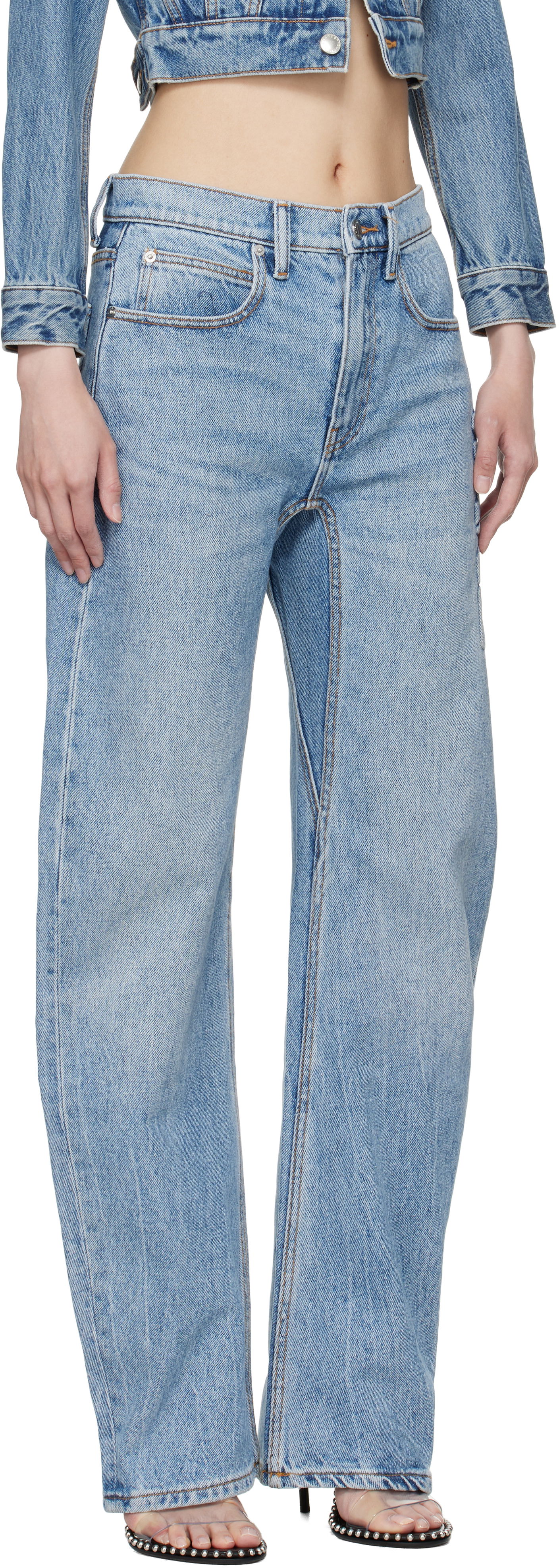 Džínsy Alexander Wang Alexander Wang Articulated Jeans Modrá | 4DC1254610, 1