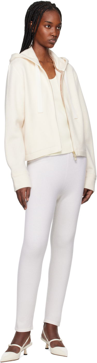 Mikina Max Mara Max Mara Abilita Cropped Knit Zip Hoodie Biela | 2511921058600, 3