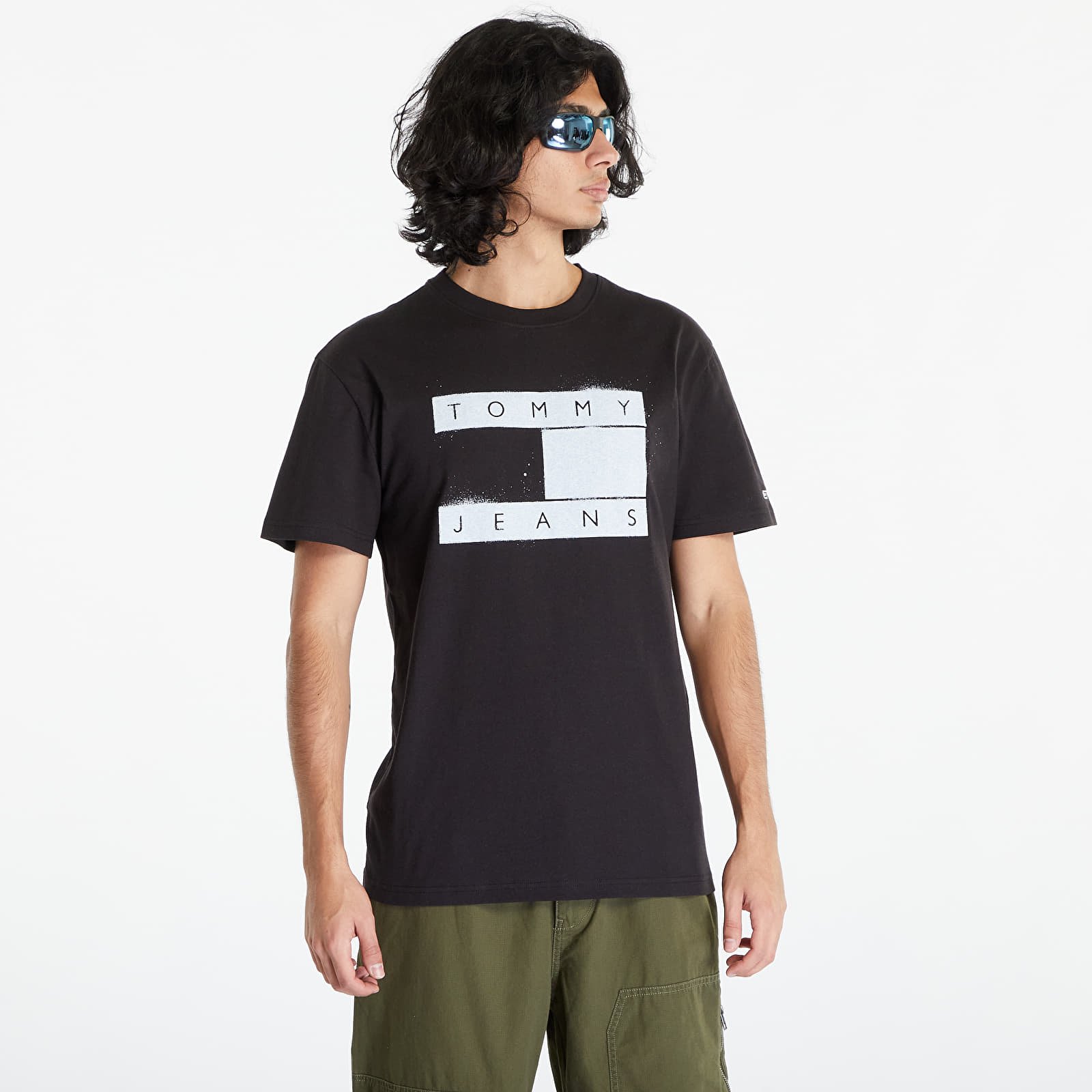 Tommy Jeans Classic Spray Flag T-Shirt Black