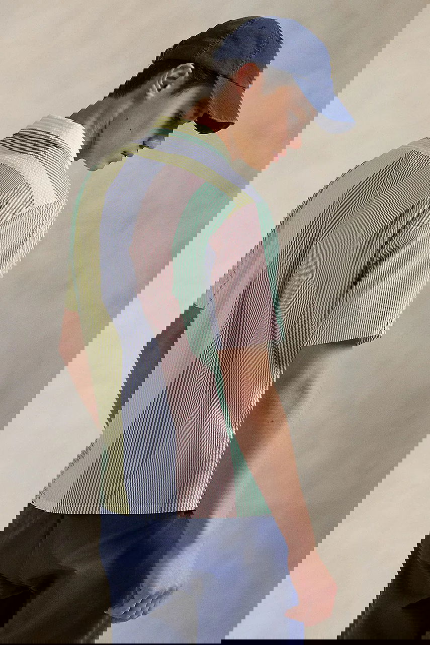 Košeľa Polo by Ralph Lauren Seersucker Patchwork Stripe Camp Collar Sport Shirt Regular Fit Rôznofarebný | 710964421, 1