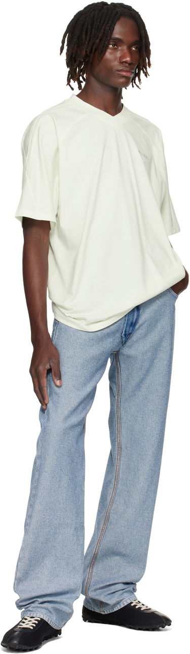 Tričko VETEMENTS Cut-Up V-Neck T-shirt Biela | UH76TR260I, 3