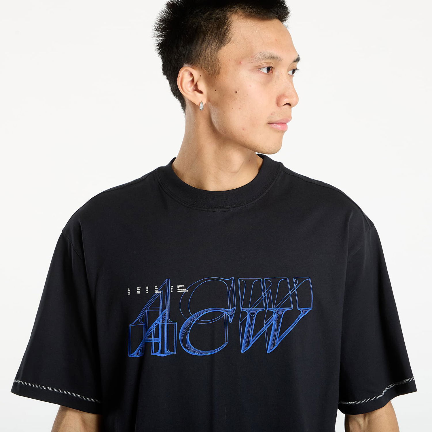 Tričko A-COLD-WALL* A-COLD-WALL* Serif T-Shirt Čierna | ACWMTS233 Black, 1