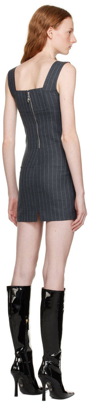 Šaty Miaou Miaou Vivi Pinstriped Mini Dress Šedá | 5022PSWBRI, 2