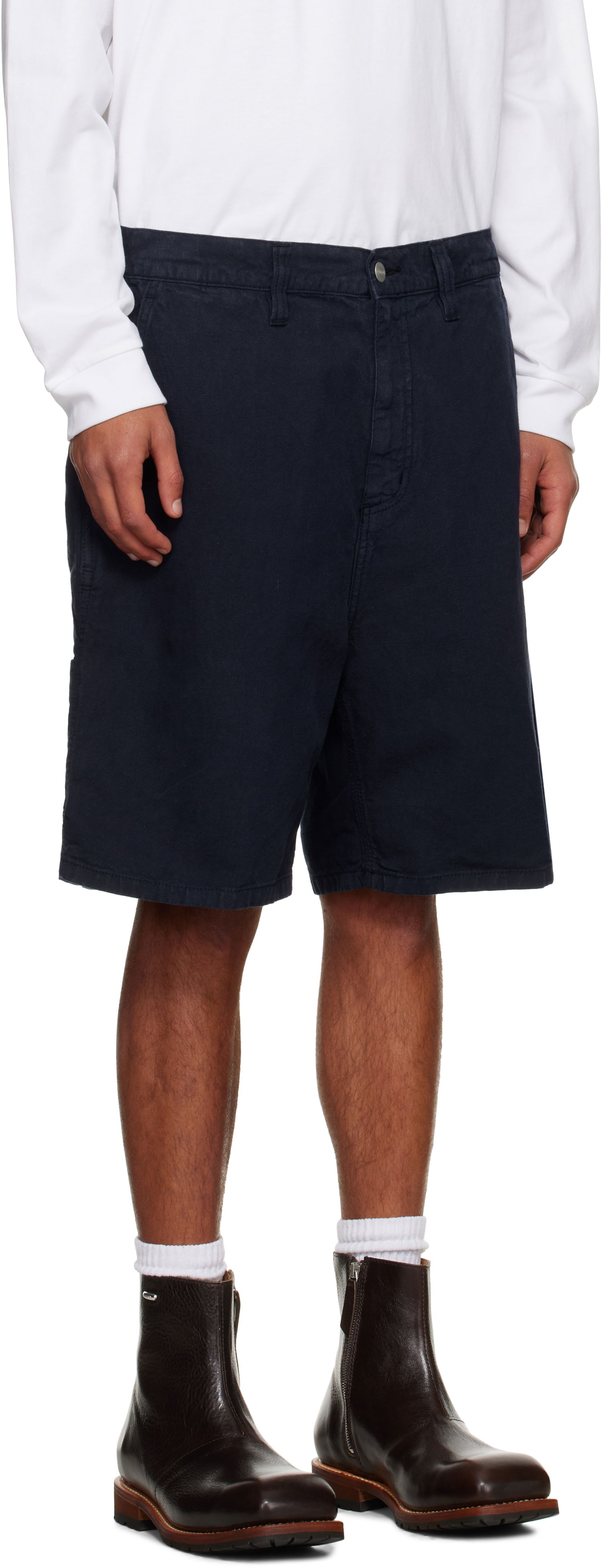 Šortky Carhartt WIP Walter Single Knee Short Modrá | I033583-0W902, 1