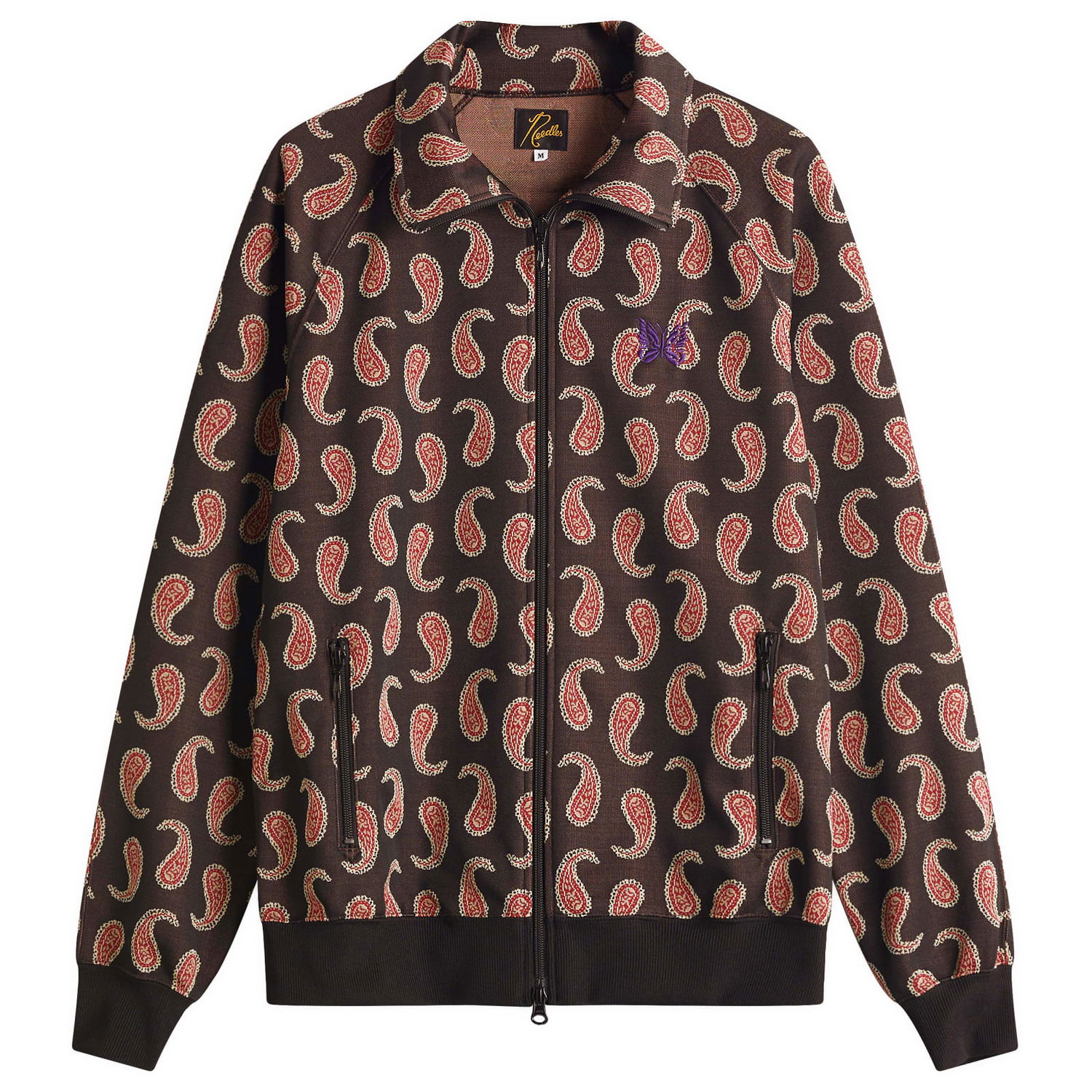 Mikina Needles Needles Poly Jacquard Track Jacket Paisley Hnedá | QV315-A, 0