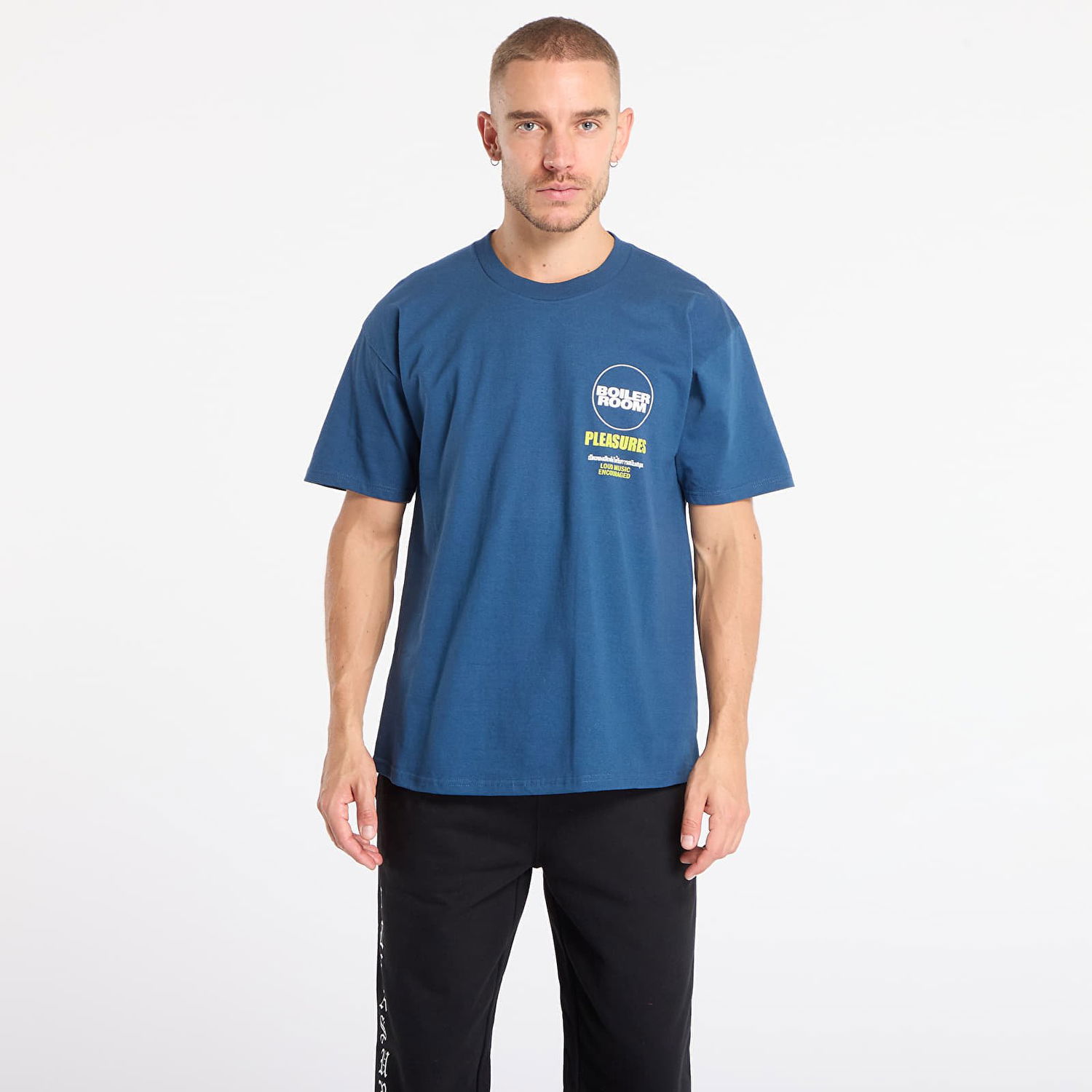 Tričko Pleasures T-shirt PLEASURES Turntable Modrá | P25F010-BLUE, 0