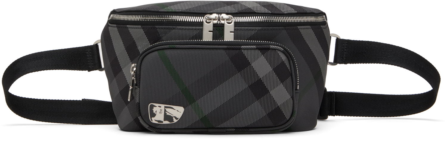 Ľadvinka Burberry Grid Belt Bag Čierna | 8097411, 0