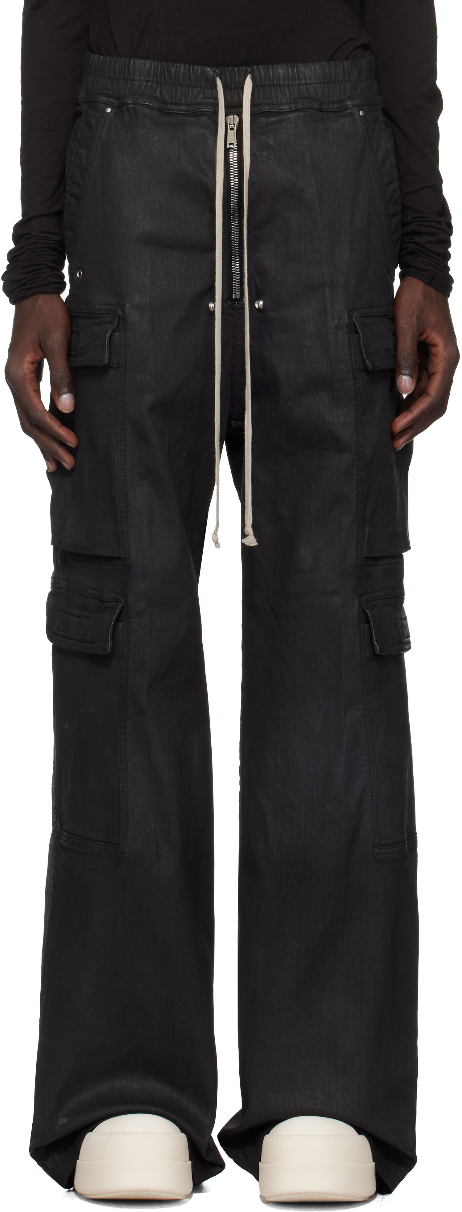 Cargo nohavice Rick Owens Cargo Pants Jumbo Belas Denim Čierna | DU02D2398 SBW, 0