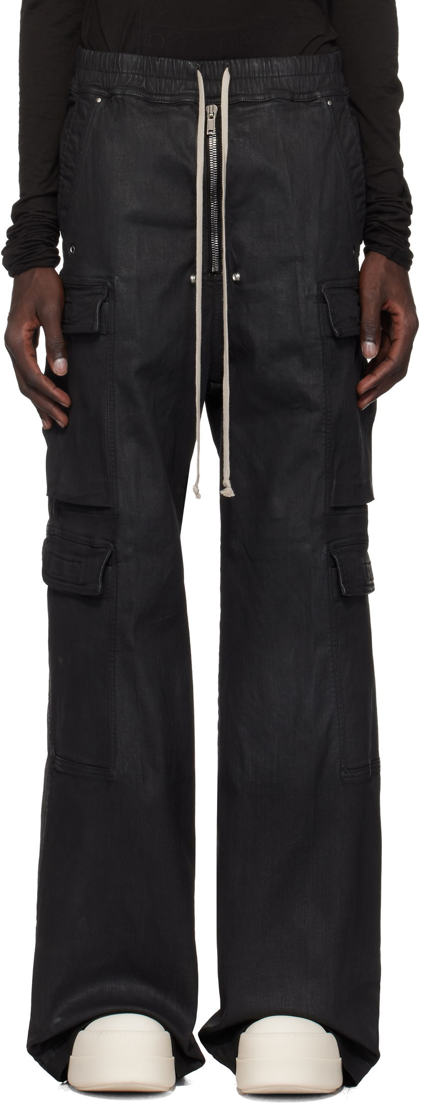 Cargo nohavice Rick Owens Cargo Pants Jumbo Belas Denim Čierna | DU02D2398 SBW