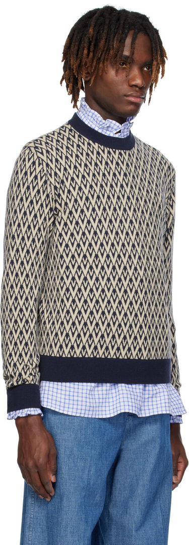 Sveter Valentino Valentino 'Toute La V' Patterned Sweater Béžová | 6V3KC33KAR0, 1
