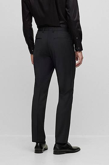 Nohavice BOSS Wool Blend Formal Trousers Čierna | 50479999, 1